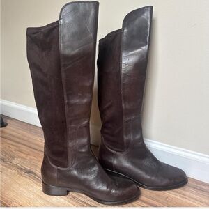 Cole Haan x NikeAir Womens Brown Leather Riding Boots
